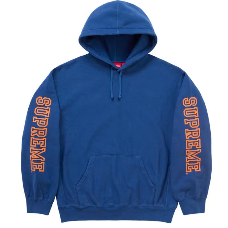 Supreme Collegiate Sleeve Hooded Sweatshirt Dark Royal