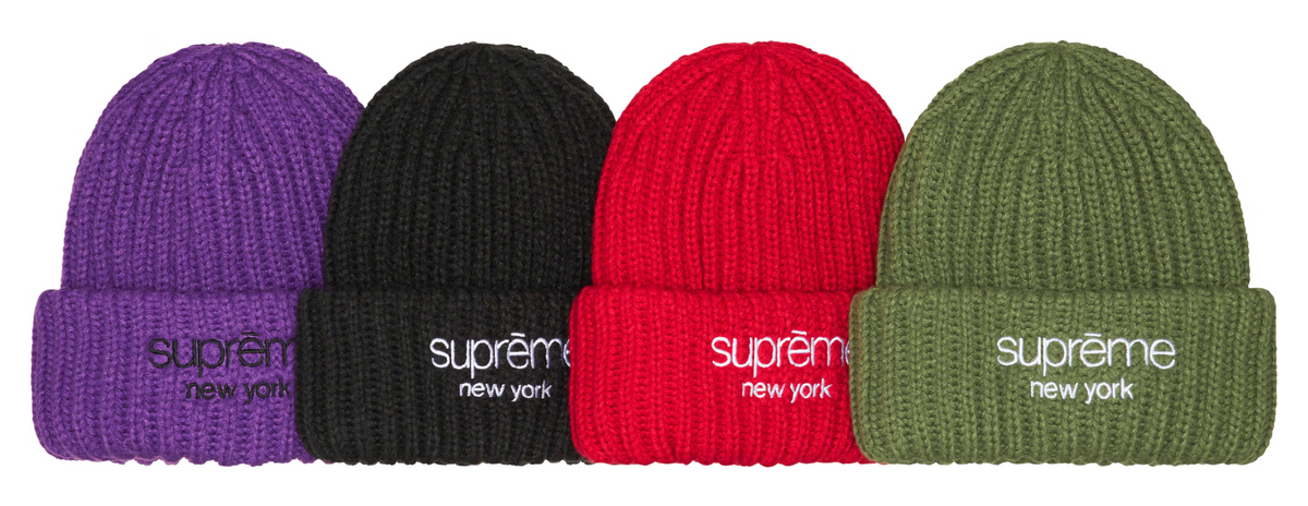 Supreme Chunky Rib Classic Logo Beanie