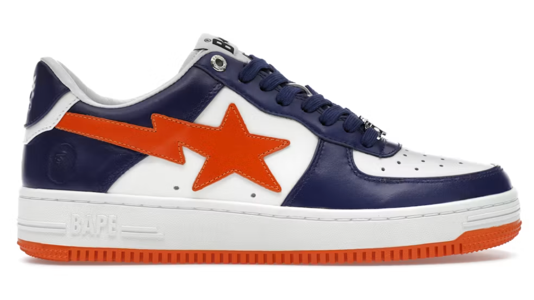 A Bathing Ape Bape Sta #3 M2 White Blue Orange