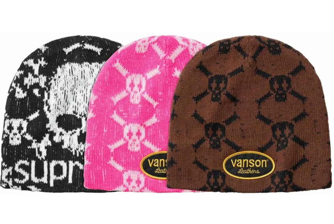 Supreme Vanson Leathers Skull Beanie