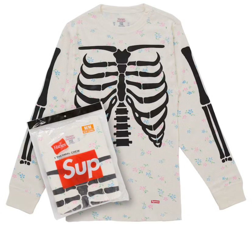 Supreme Hanes Bones Thermal Crew FW26 (1 Pack) Floral