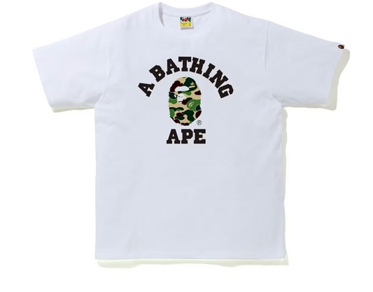 BAPE ABC Camo College Tee White/Green