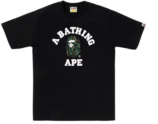 BAPE Trial Camo College Tee Black/Green