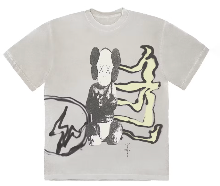 Travis Scott Cactus Jack + Kaws For Fragment Tee Aged Yellow