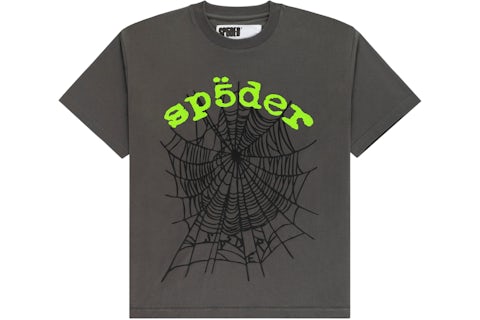 Sp5der OG Web V2 T-Shirt Slate Grey