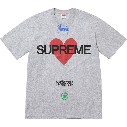 Supreme Announcing Tee Heather Grey