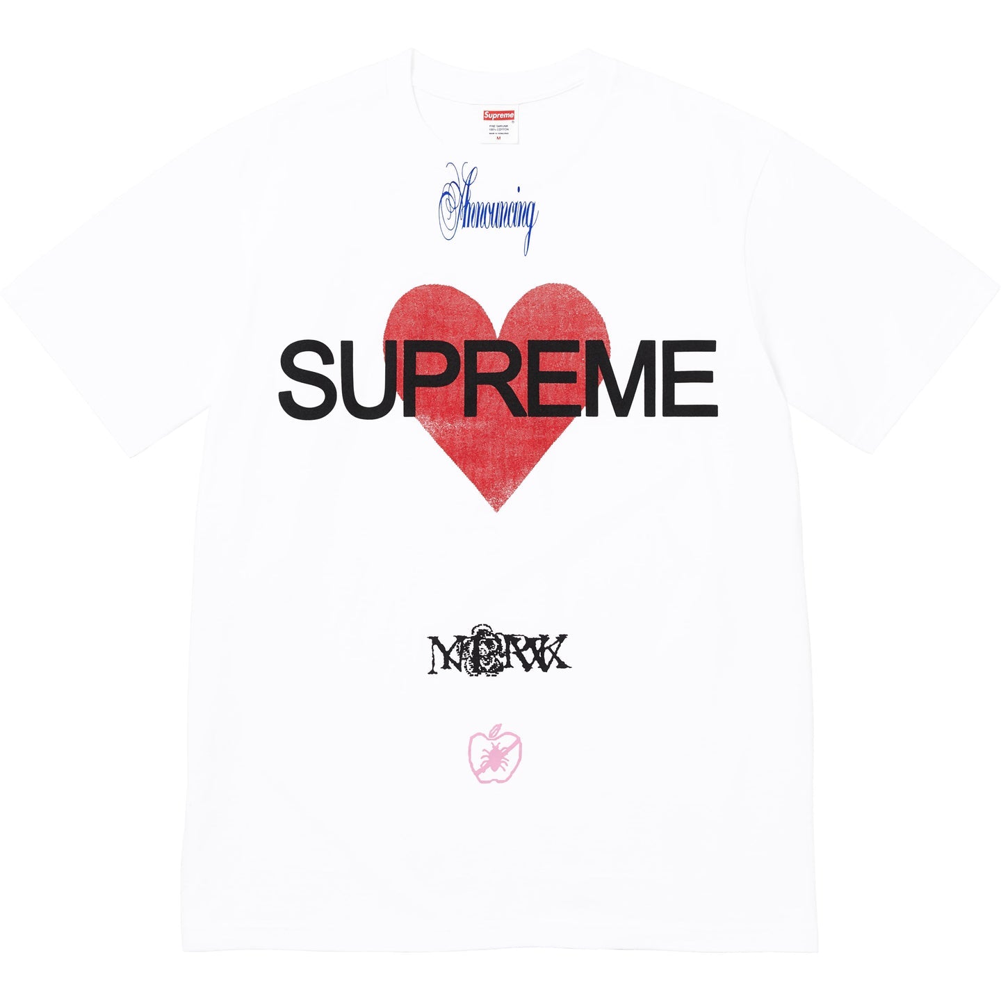 Supreme Announcing Tee White