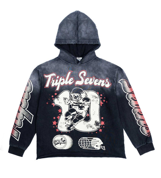Triple Seven Triple Sevens All Star Hoodie Vintage Black