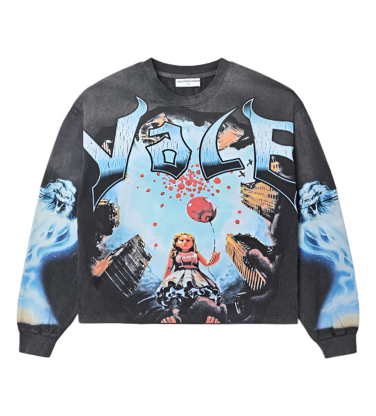 VALE Red Balloon Long Sleeve Tee Black