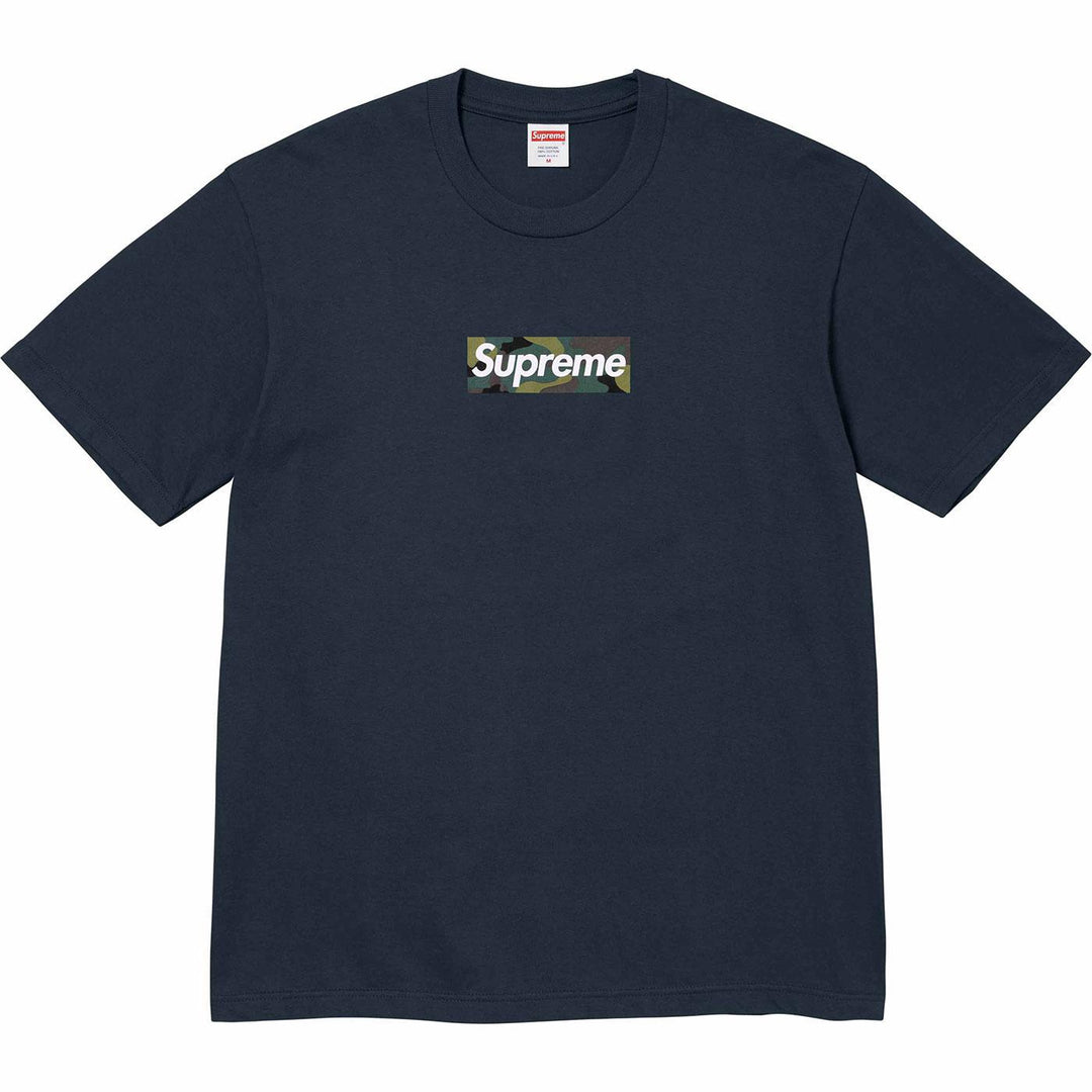 Supreme Box Logo Camo Tee Navy
