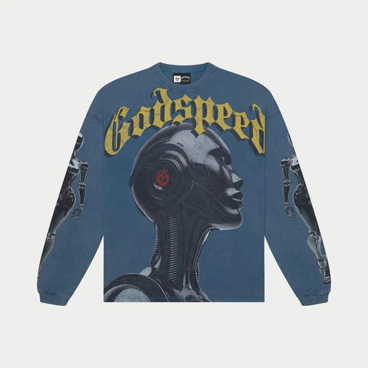 Godspeed Alexa LS Tee True Blue Wash