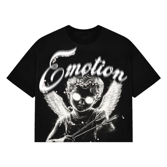 Mixed Emotion Pearl Tee Black