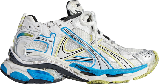 USED Balenciaga Runner White Yellow Blue