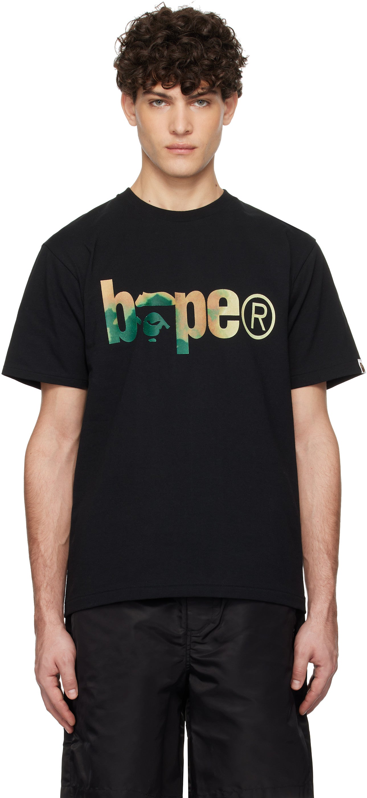 BAPE Black Tie Dye 'BAPE' T-shirt