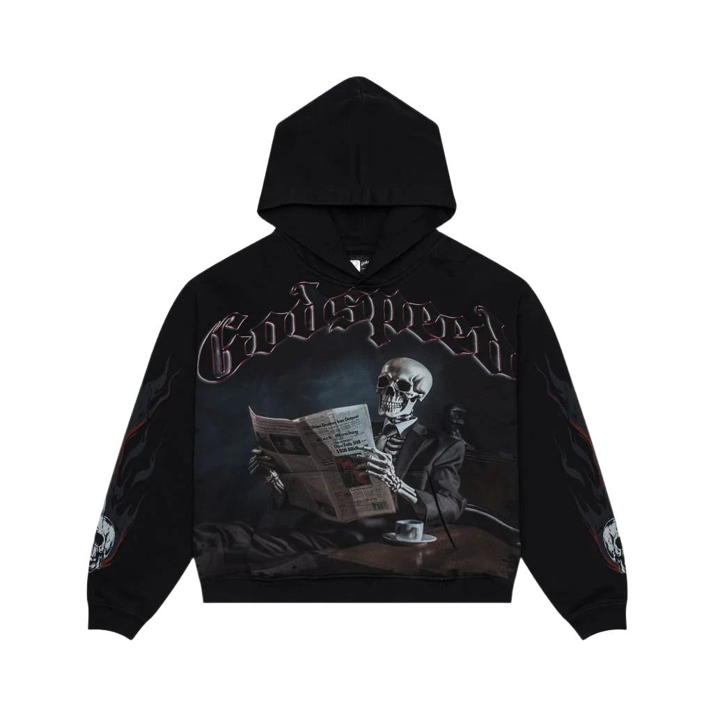 Godspeed Stock Market Pullover Hoodie Washed Grey