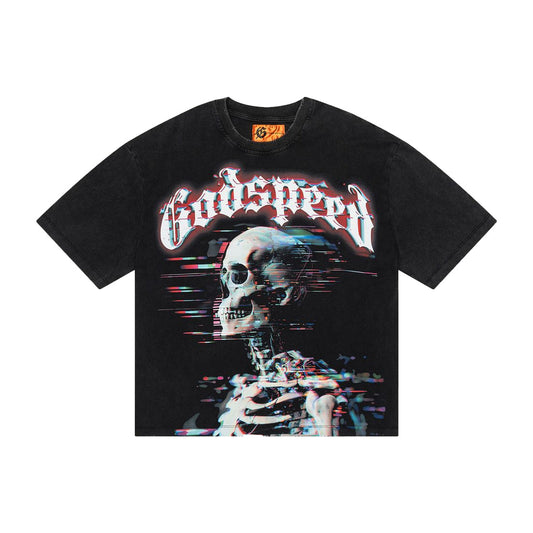 Godspeed GLITCHY Tee Black