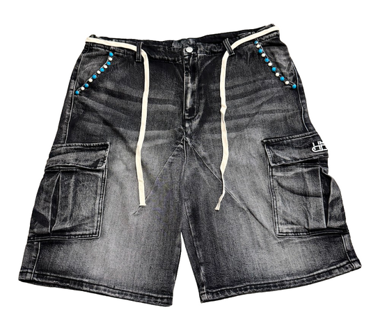 HMDD Studed Denim Shorts