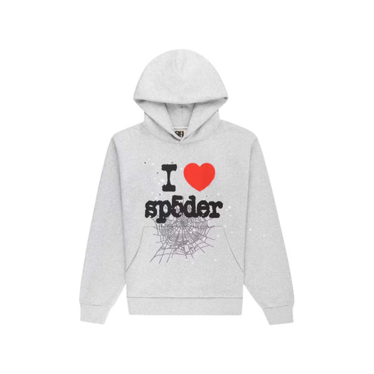 Sp5der Souvenir Hoodie Heather Grey