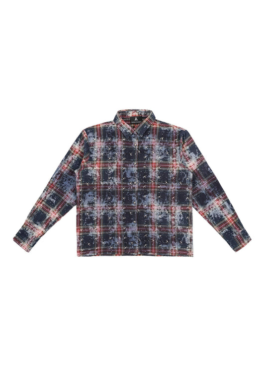Paper Money Brand Rhinestone Flannel Navy