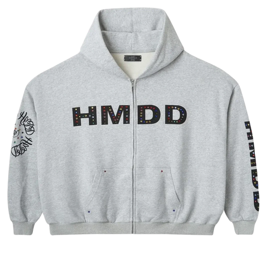 HMDD Chimstone Grey Zip Up Hoodie